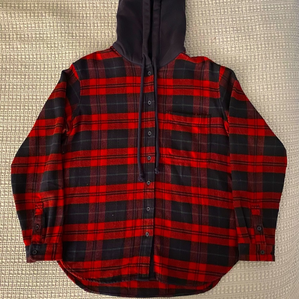 American Eagle Flannel Hoodie